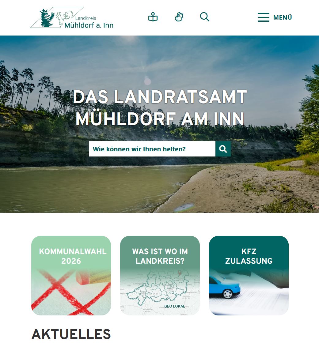 Mobile Ansicht des Landkreises Mühldorf a. Inn